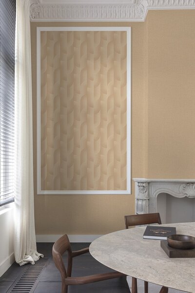 Flis tapeta za zid, smeđe-bež, geometrijska, PW3112, Precious Weaves, Grandeco | Ljepilo besplatno