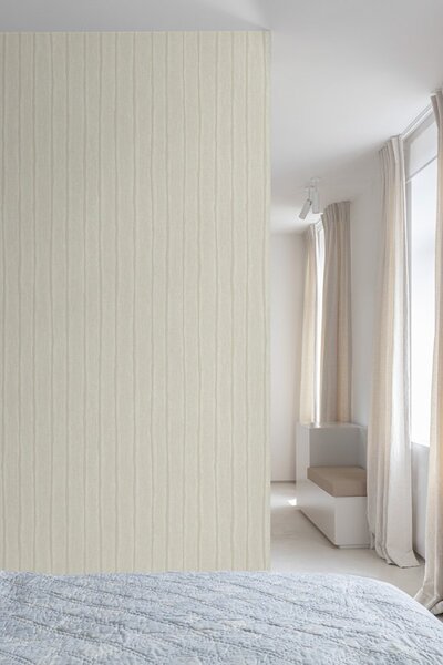 Flis tapeta za zid, krem, pruge, PW4002, Precious Weaves, Grandeco | Ljepilo besplatno