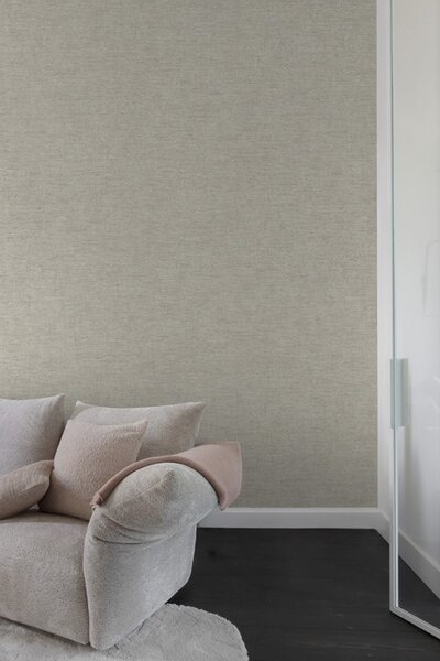 Flis tapeta za zid, sivo-bež, imitacija tkanine, PW1302, Precious Weaves, Grandeco | Ljepilo besplatno