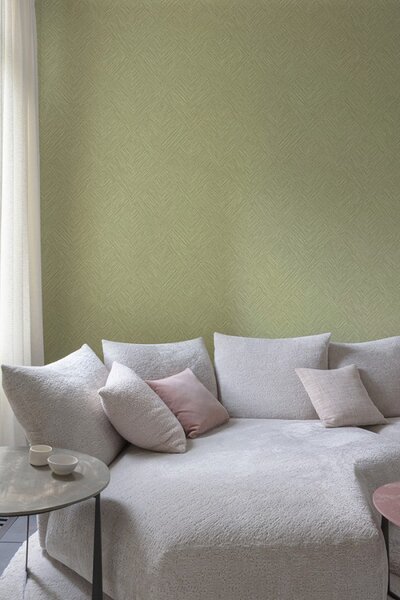 Flis tapeta za zid, zelena, geometrijska, PW3007, Precious Weaves, Grandeco | Ljepilo besplatno