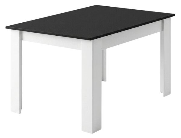 Crni blagovaonski stol sa bijelim nogama MADO 120x80