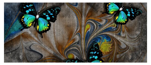 Slika - Svetli metulji na sliki (120x50 cm)