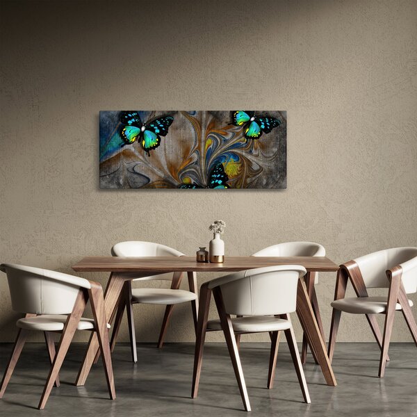 Slika - Svetli metulji na sliki (120x50 cm)