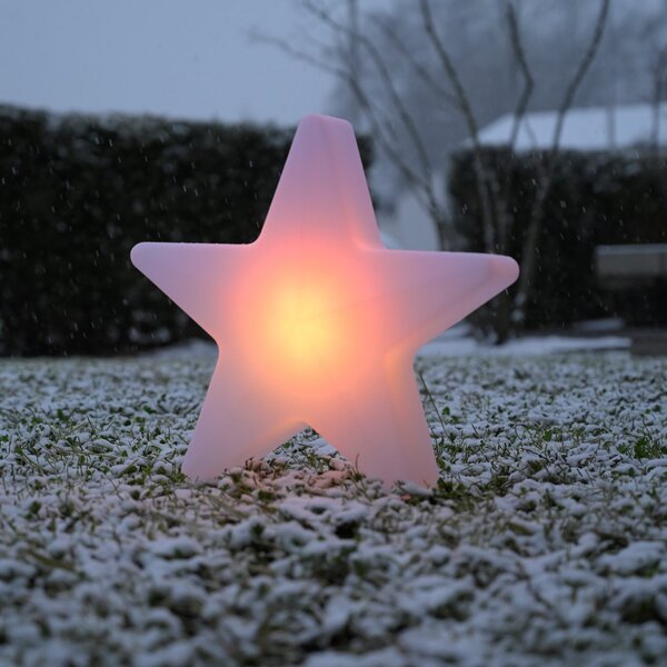 JUST LIGHT. GmbH LED punjiva dekorativna svjetiljka, H 39,5 cm, IP44, bijela, RGBW, prigušiva, Bijela, Dnevni boravak/blagovaonica, Plastika
