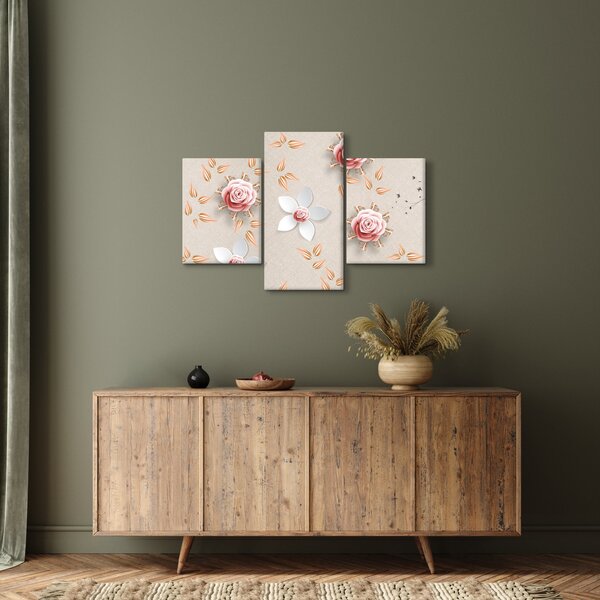 Slika - Cvetovi vrtnic (90x60 cm)