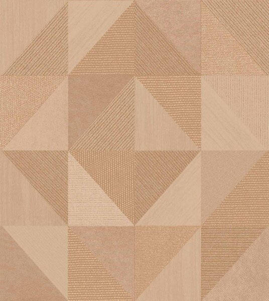 Geometrijska flis tapeta za zid, smeđa, 32414, Vitalis, Parato by Cristiana Masi | Ljepilo Gratis