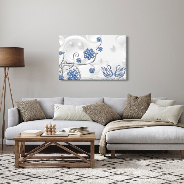 Slika - Modri ​​labodi (90x60 cm)