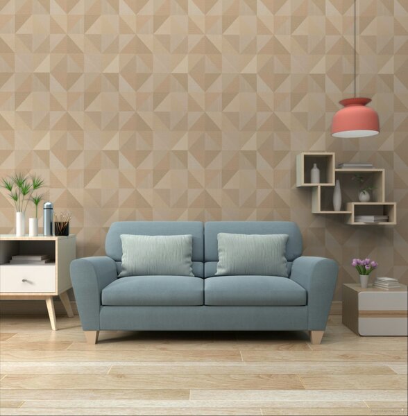 Geometrijska flis tapeta za zid, smeđe-bež, 32413, Vitalis, Parato by Cristiana Masi | Ljepilo Gratis