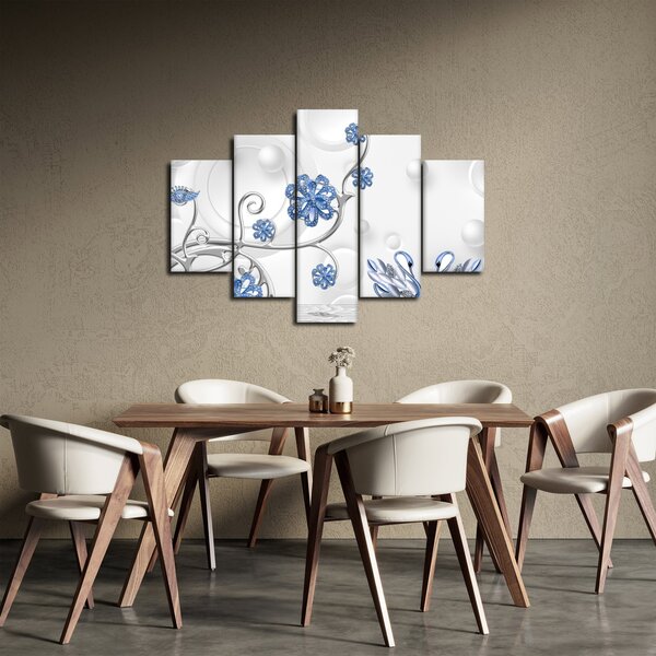 Slika - Modri ​​labodi (150x105 cm)
