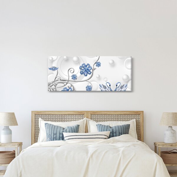 Slika - Modri ​​labodi (120x50 cm)