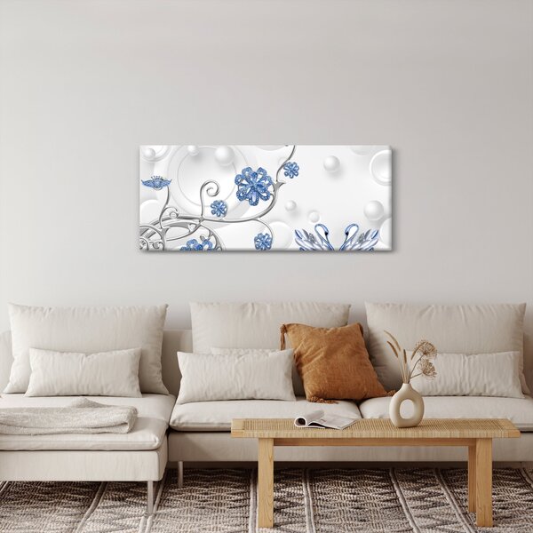 Slika - Modri ​​labodi (120x50 cm)