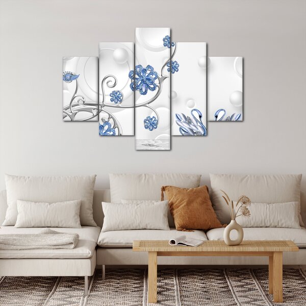 Slika - Modri ​​labodi (150x105 cm)