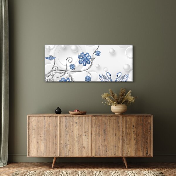 Slika - Modri ​​labodi (120x50 cm)