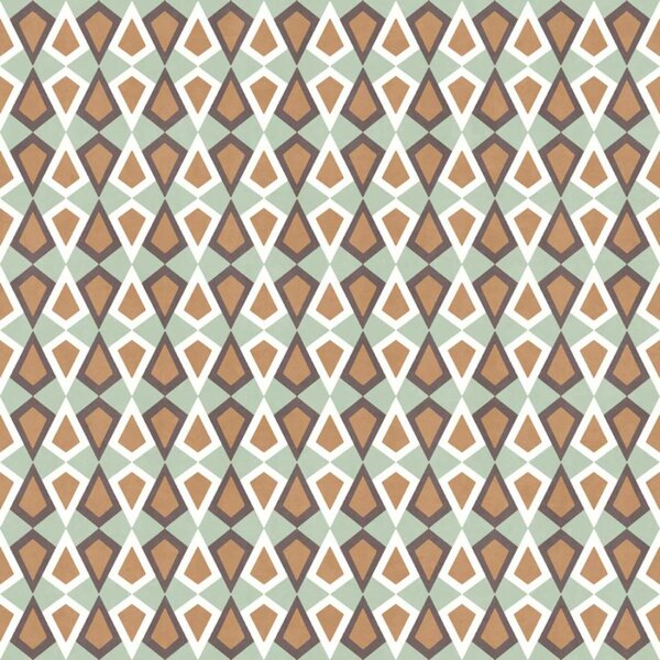 Geometrijska flis tapeta za zid, zeleno-smeđa, 2037, Rio, Parato by Cristiana Masi | Ljepilo Gratis