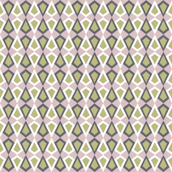 Geometrijska flis tapeta za zid, zelena, lila, 2036, Rio, Parato by Cristiana Masi | Ljepilo Gratis