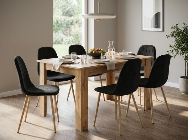 Blagovaonski stol MADO 120x80 cm, hrast craft