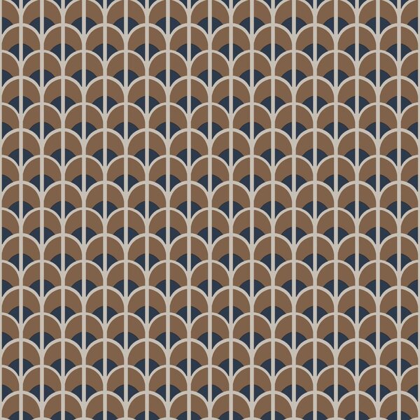 Smeđe-plava geometrijska flis tapeta za zid, 28869, Thema, Cristiana Masi by Parato | Ljepilo Gratis