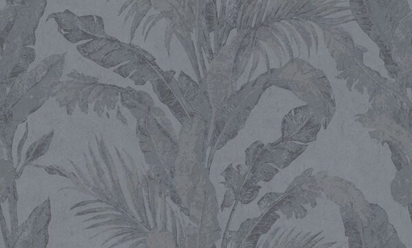 Luksuzna flis tapeta za zid, plava, lišće, imitacija dekorativne žbuke, 6607, Metamorphosis, Parato by Cristiana Masi | Ljepilo Gratis