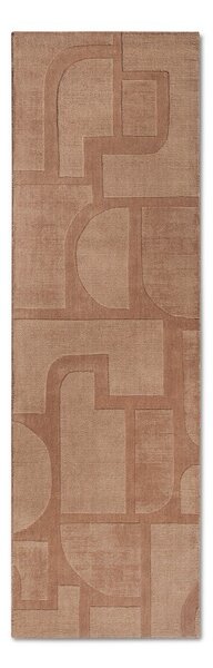 Smeđa ručno rađena vunenia staza 80x250 cm Alexis – Villeroy&Boch