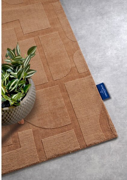 Smeđa ručno rađena vunenia staza 80x250 cm Alexis – Villeroy&Boch