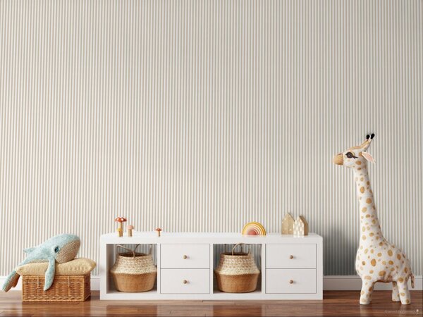 Flis tapeta za zid, bež, imitacija tkanine, pruge, 38436, Top Stripes, Parato by Cristiana Masi | Ljepilo Gratis