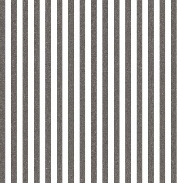 Flis tapeta za zid, crno-bijela, imitacija tkanine, pruge, 38439, Top Stripes, Parato by Cristiana Masi | Ljepilo Gratis