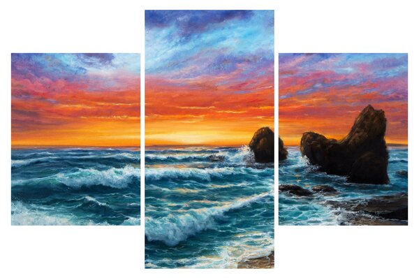 Slika - Zalazak sunca (90x60 cm)