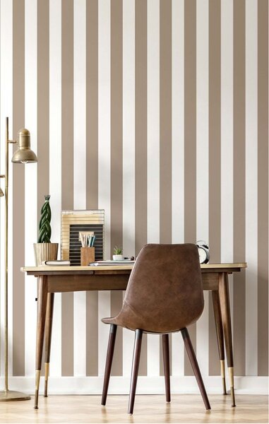 Flis tapeta za zid, smeđa, pruge, 38448, Top Stripes, Parato by Cristiana Masi | Ljepilo Gratis