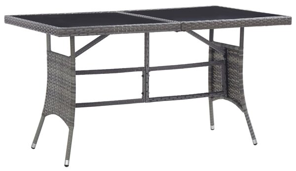 VidaXL Vrtni stol sivi 140 x 80 x 74 cm od poliratana