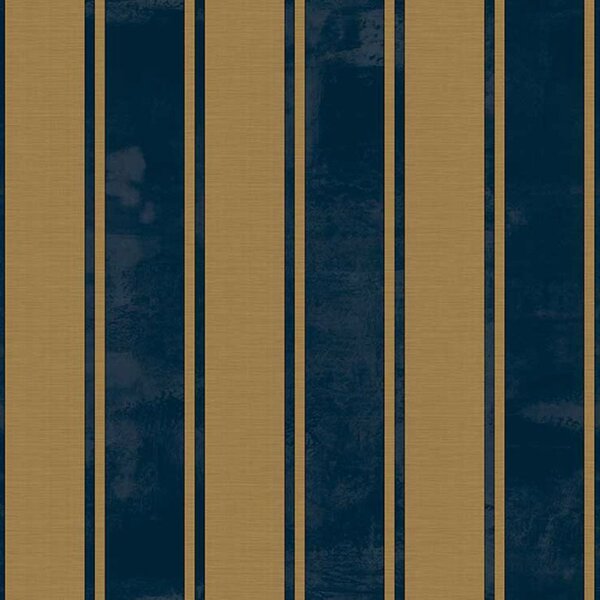 Flis tapeta za zid, plavo-zlatna, pruge, 23679, The Best Classic & Elegant, Cristiana Masi by Parato | Ljepilo Gratis