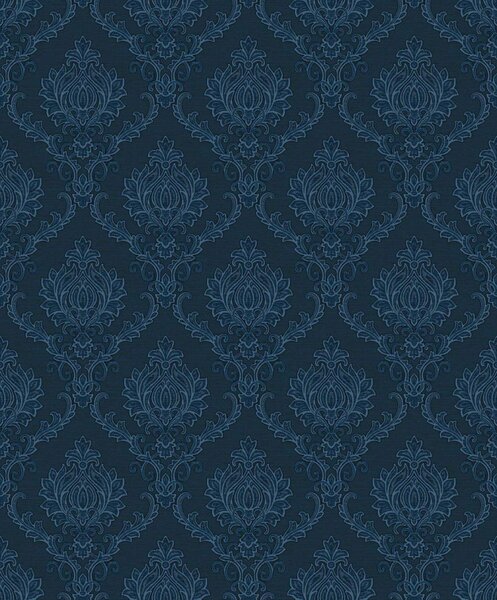 Flis tapeta za zid, plava, dvorski uzorak, 23649, The Best Classic & Elegant, Cristiana Masi by Parato | Ljepilo Gratis