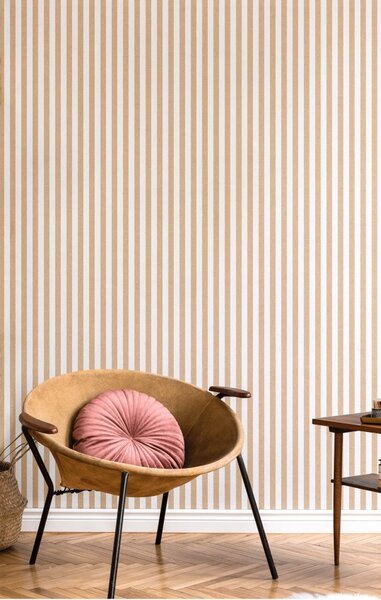 Flis tapeta za zid, oker, imitacija tkanine, pruge, 38438, Top Stripes, Parato by Cristiana Masi | Ljepilo Gratis