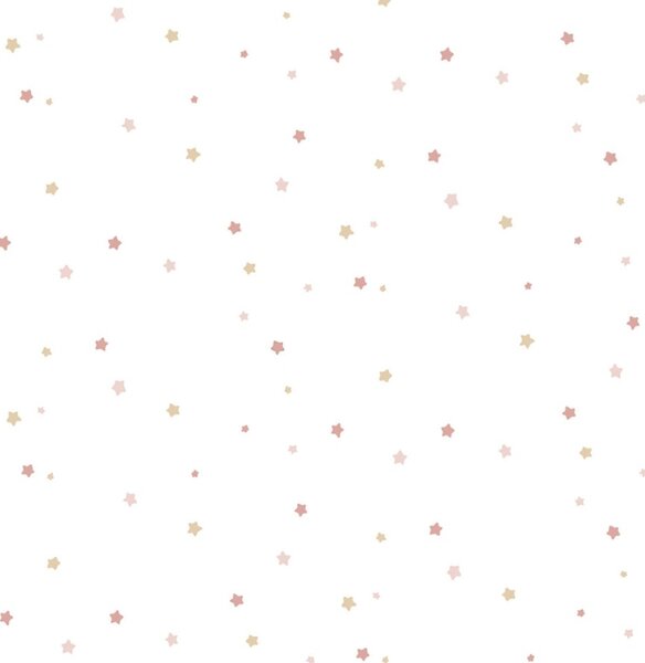 Flis tapeta za zid, ružičasta, zlatna, zvjezdice, 4450, Momi, Parato by Cristiana Masi | Ljepilo Gratis