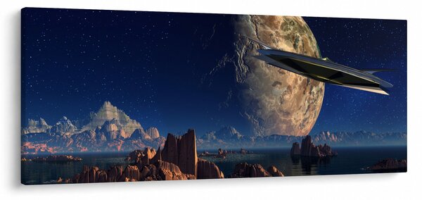 Slika - Dolazak vanzemaljaca (120x50 cm)