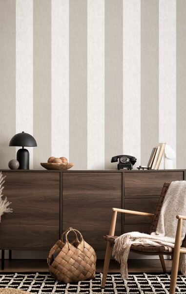 Flis tapeta za zid, siva, imitacija tkanine, pruge, 38471, Top Stripes, Parato by Cristiana Masi | Ljepilo Gratis