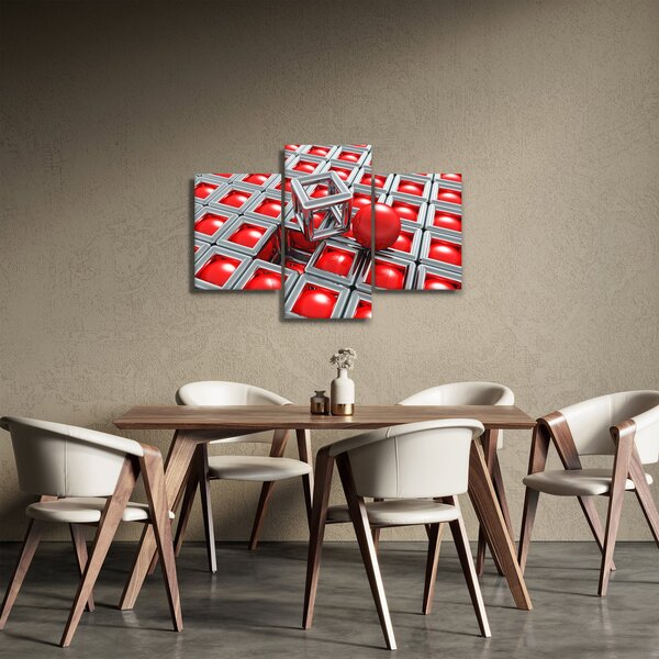Slika - 3D metalik apstrakcija (90x60 cm)