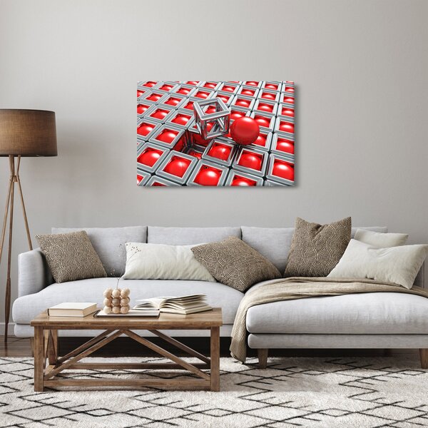 Slika - 3D metalik apstrakcija (90x60 cm)