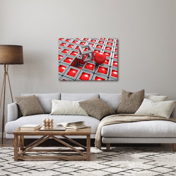 Slika - 3D metalik apstrakcija (70x50 cm)