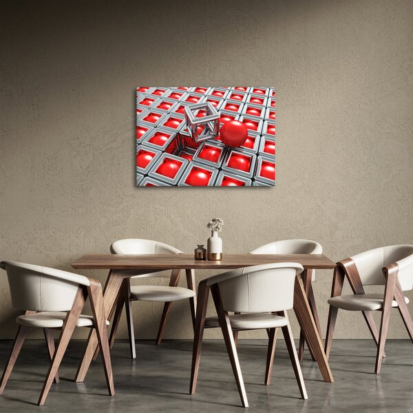 Slika - 3D metalik apstrakcija (70x50 cm)