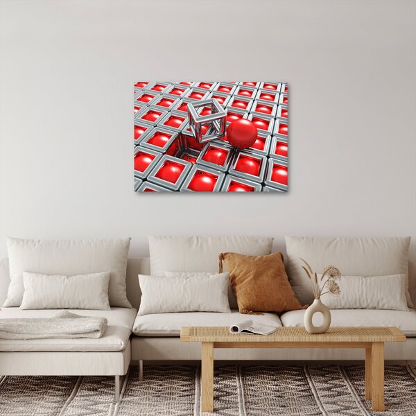 Slika - 3D metalik apstrakcija (70x50 cm)