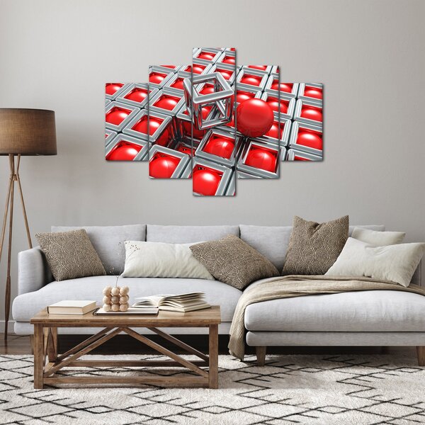 Slika - 3D metalik apstrakcija (150x105 cm)