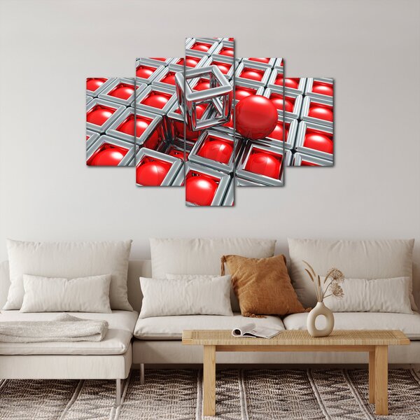 Slika - 3D metalik apstrakcija (150x105 cm)