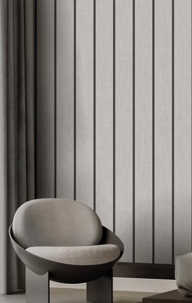 Flis tapeta za zid, sivo-crna, imitacija tkanine, pruge, 38462, Top Stripes, Parato by Cristiana Masi | Ljepilo Gratis