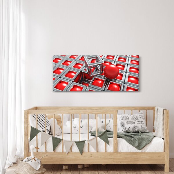 Slika - 3D metalik apstrakcija (120x50 cm)