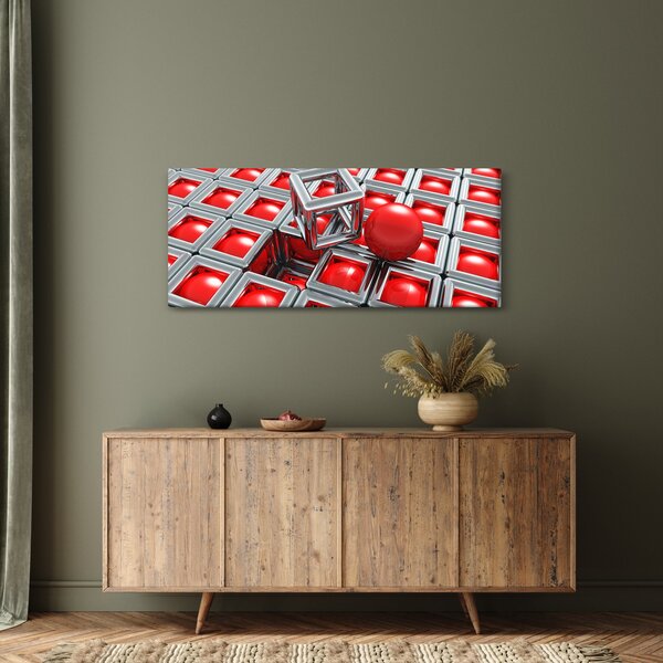 Slika - 3D metalik apstrakcija (120x50 cm)