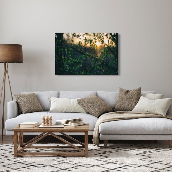 Slika sunca koje sja kroz grančice drveća (90x60 cm)