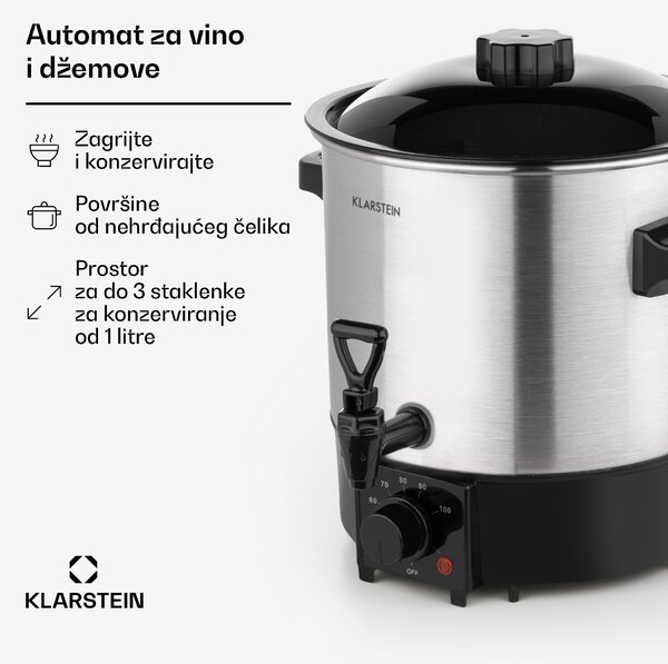 Klarstein Biggie Eco, lonac za zakuhavanje & točionik, 1000 W, 30 - 100 ° C, slavina, 9 L