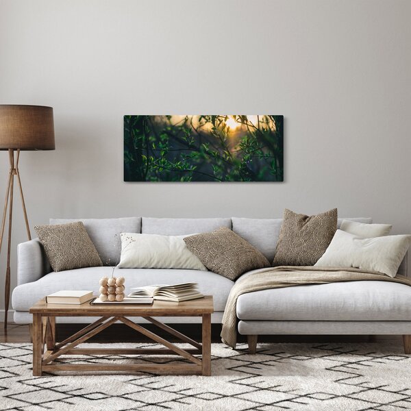 Slika sunca koje sja kroz grančice drveća (120x50 cm)