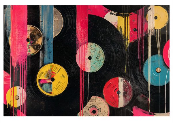 Slika street art vinilne ploče