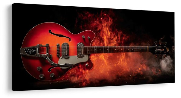 Slika električna gitara u vatri